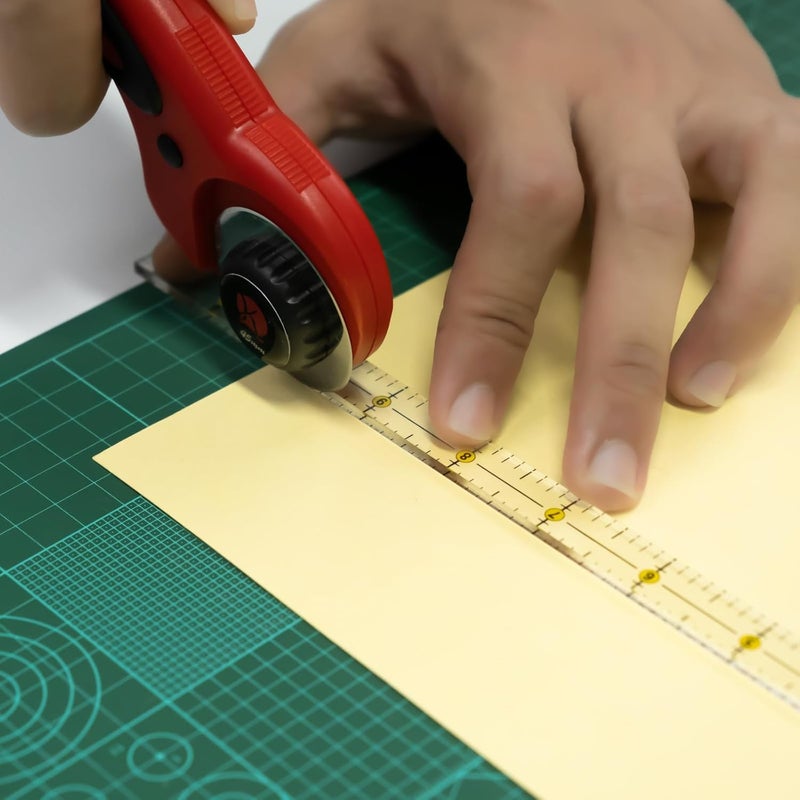 KEARING 1/2" x 12" Pocket Quilting Ruler, Non-Slip Acrylic Sewing Ruler for Cutting Fabric, Clear Mini Quilting Ruler for Pattern Making and Sewing - Image 4